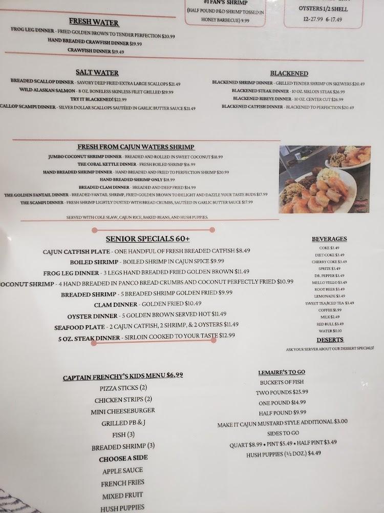 LeMaire’s Menu image 2